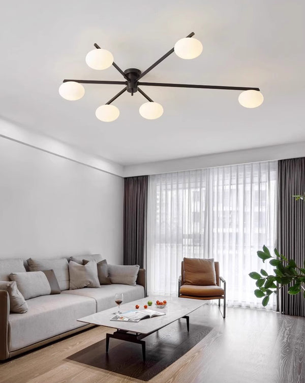 All-copper creative magic bean glass living room ceiling lamp