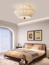 Japanese style wabi-sabi style hemp rope woven bedroom ceiling lamp
