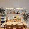 Nordic long strip creative wings led dining chandelier