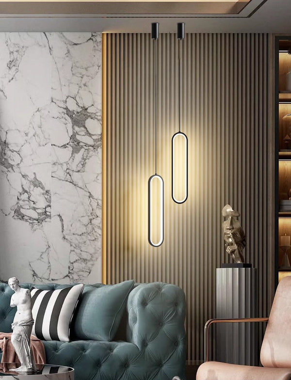 Minimalist LED bedroom bedside living room background wall Pendant light