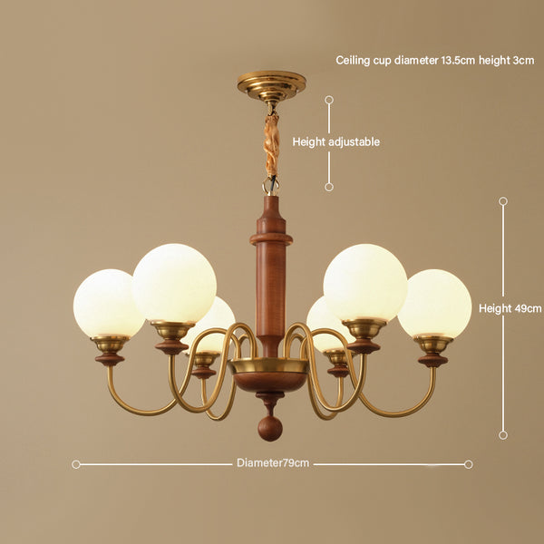 Vintage solid wood magic beans chandelier