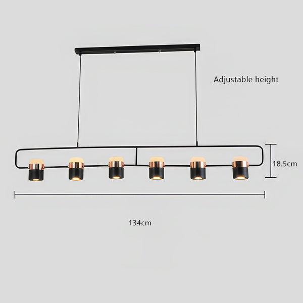 Suspension de salle à manger créative nordique à longue bande