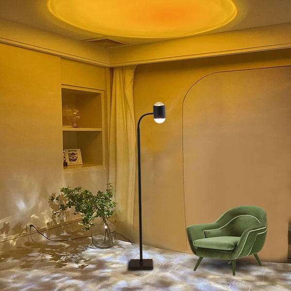 Creative double-headed water ripple atmosphere floor lamp