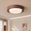 Medieval style wood grain glass bedroom ceiling lamp
