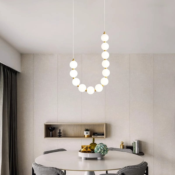 Cream style all-copper magic bean chandelier
