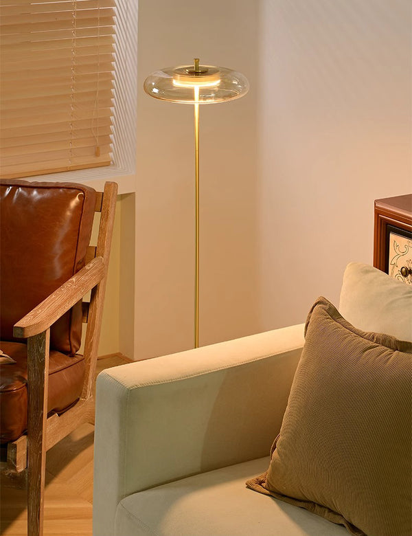American retro solid wood floor lamp