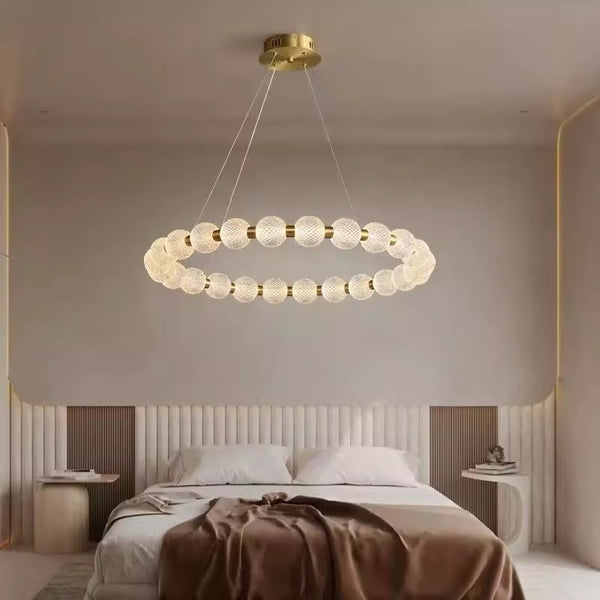 All copper LED living room bedroom chandelier