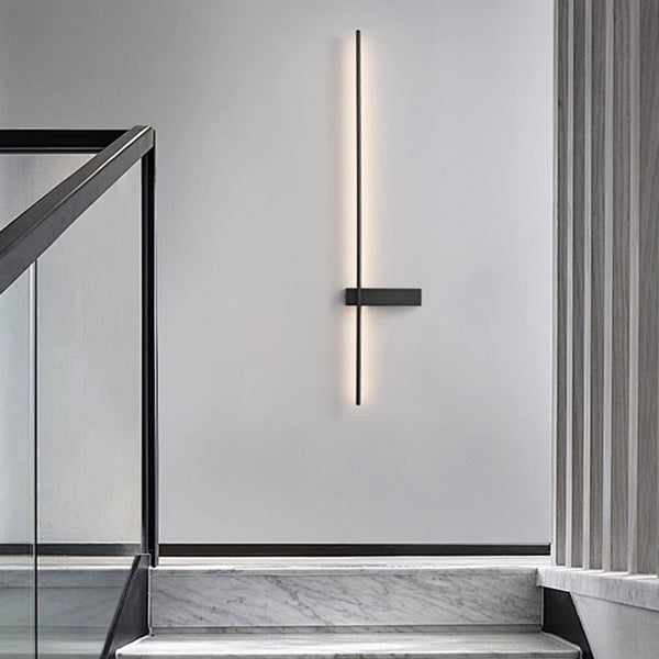 Minimalist all-copper long strip wall lamp