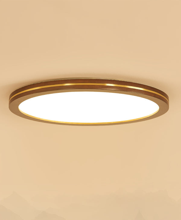 LED-Deckenleuchte aus Walnussholz