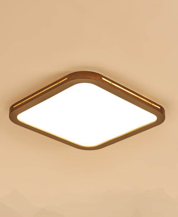 LED-Deckenleuchte aus Walnussholz