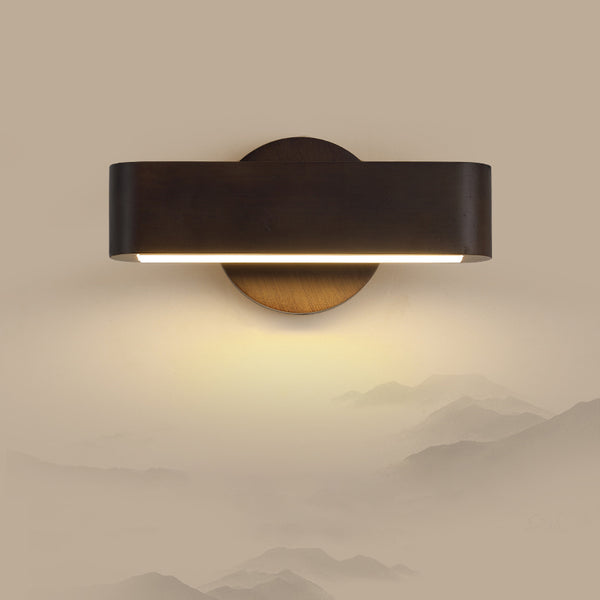 LED-Wandleuchte aus Massivholz