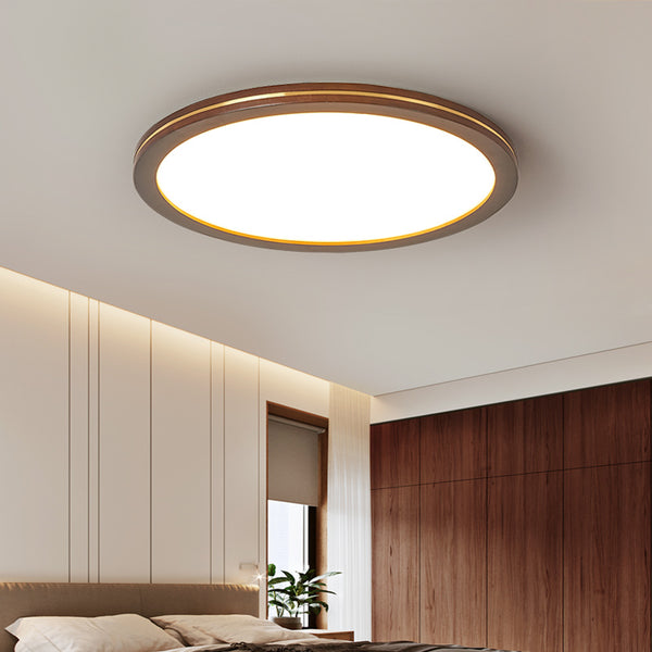 LED-Deckenleuchte aus Walnussholz