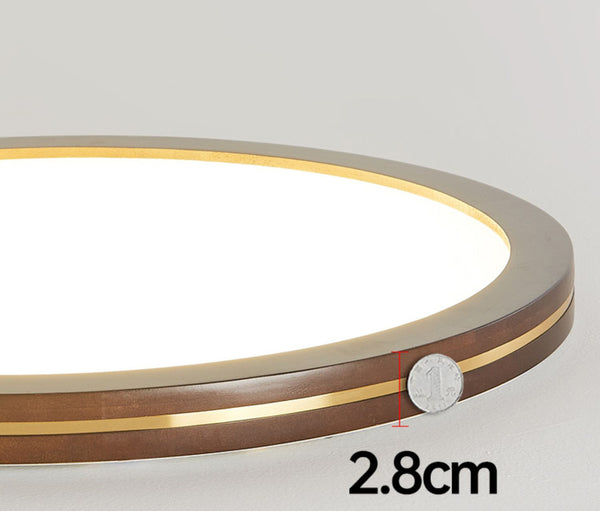 LED-Deckenleuchte aus Walnussholz