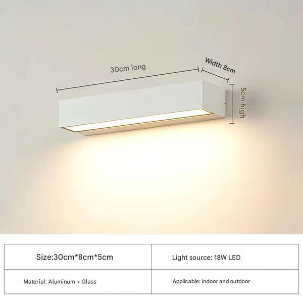 Nordic creative long strip LED outdoor wall light