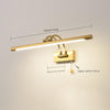 All-copper foldable LED mirror wall lamp