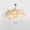 Creative personality all-copper ostrich feather chandelier
