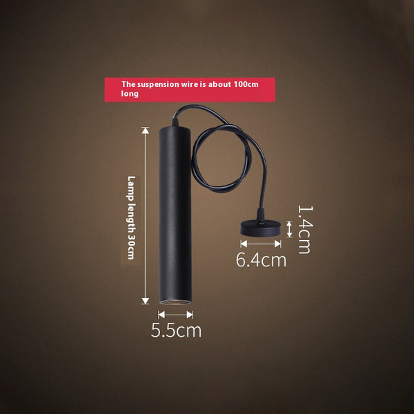 LED long tube cylindrical chandelier