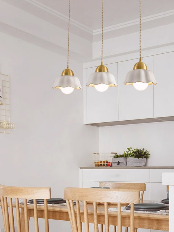Cream Style Ceramic Bedroom Dining Room Pendant light