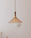 Retro tea-colored glass dining room bedroom chandelier