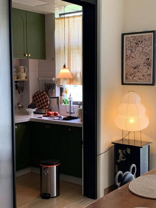Japanese style wabi-sabi style rice paper floor lamp