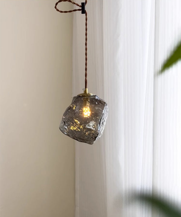 Creative ice cube adjustable bedroom bedside chandelier