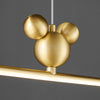 All-copper minimalist long strip restaurant chandelier