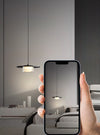 Nordic simple black bedroom bedside chandelier