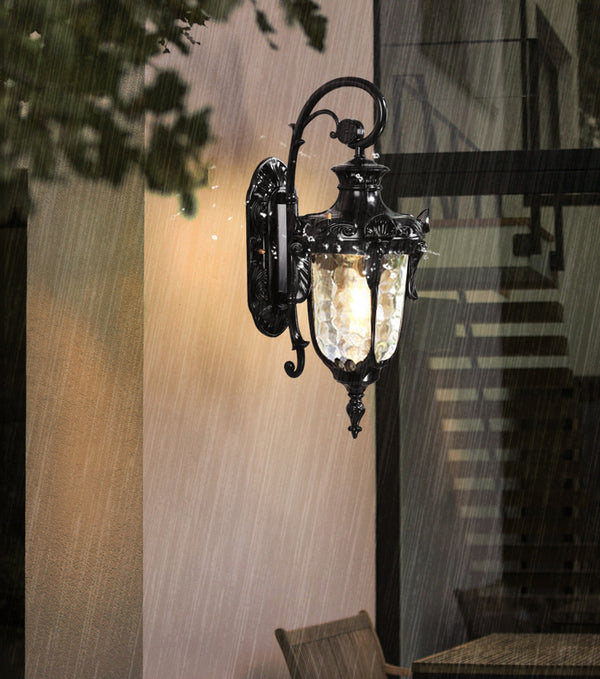 Retro outdoor waterproof villa door balcony corridor wall lamp