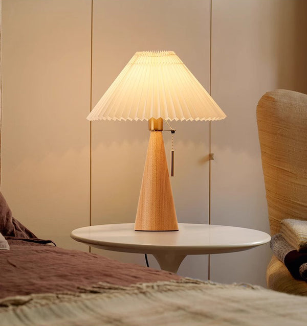 Medieval style pleated table lamp