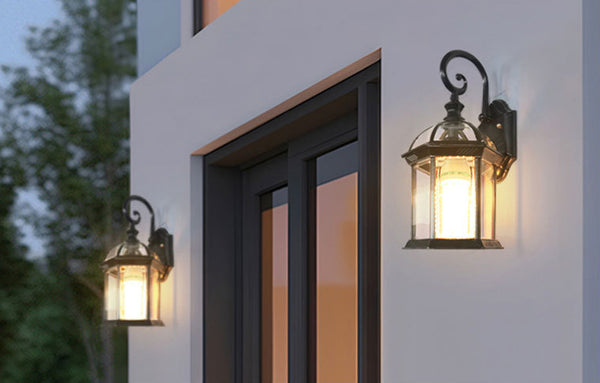 American retro outdoor waterproof courtyard corridor balcony wall lamp