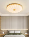 Wood color cream style bedroom ceiling lamp
