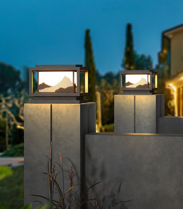 Outdoor villa fence courtyard wall gate waterproof column head light