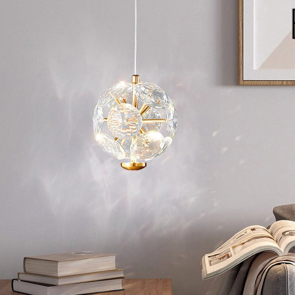 Nordic light luxury crystal bedroom bedside small chandelier