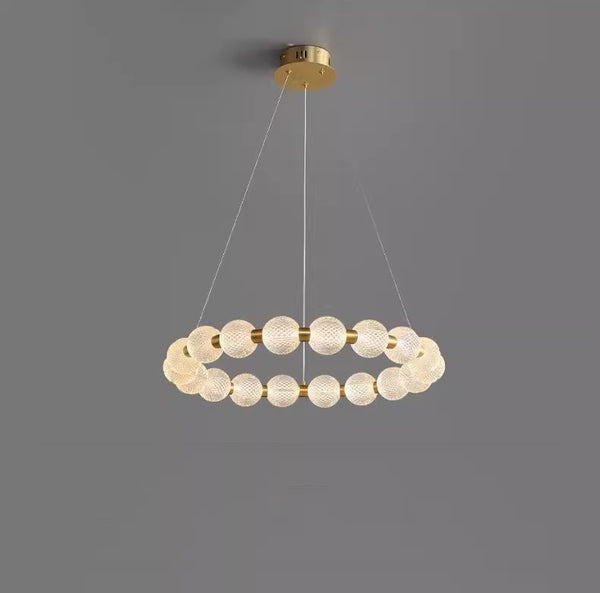 All copper LED living room bedroom chandelier