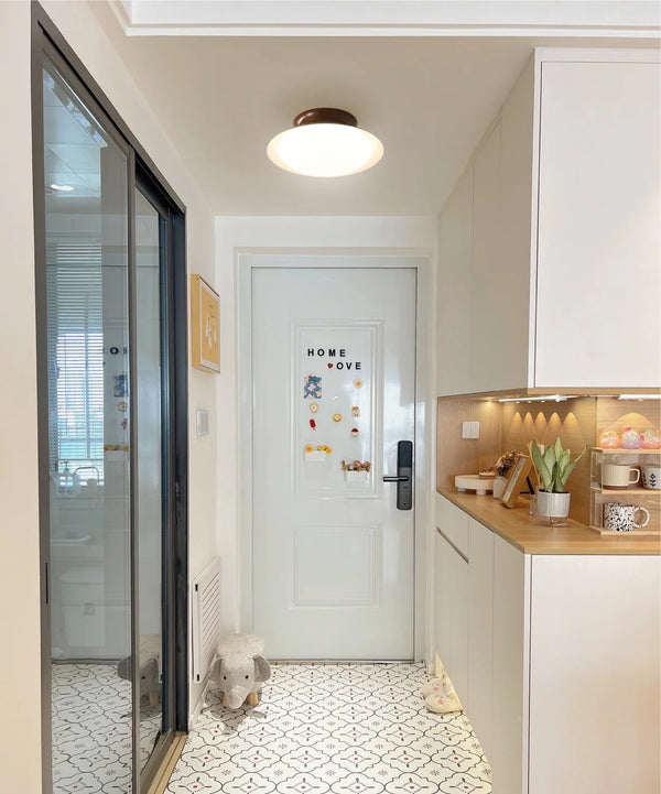 Japanese style bowl ceiling lamp
