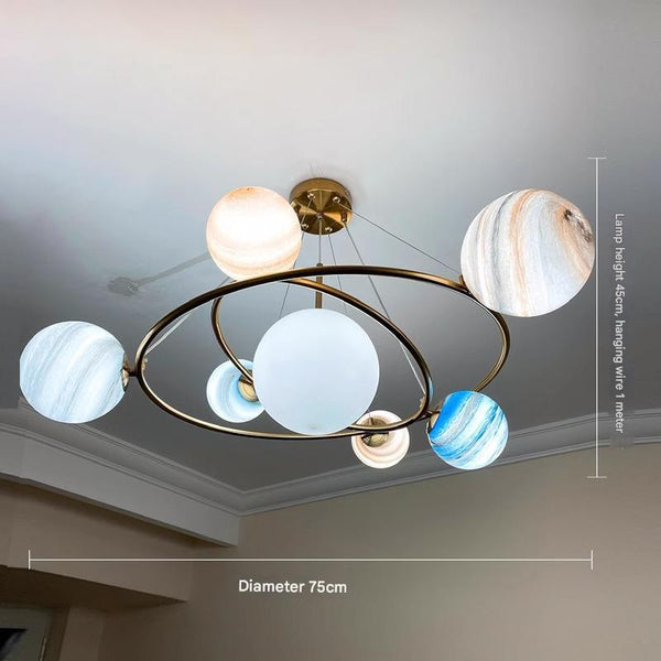 Lustre créatif nordique planète