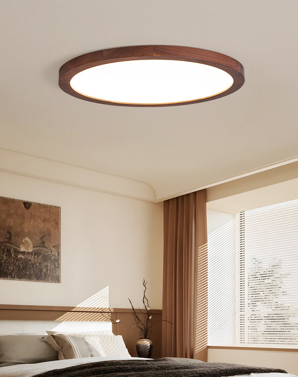 LED-Deckenlampe aus Massivholz im japanischen Stil