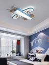 Lustre pour chambre d'enfant en forme d'avion couleur macaron