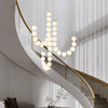 Cream style all-copper magic bean chandelier