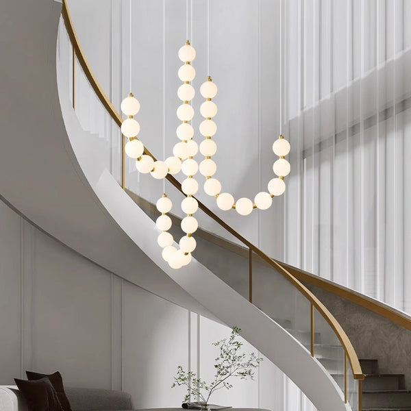 Cream style all-copper magic bean chandelier