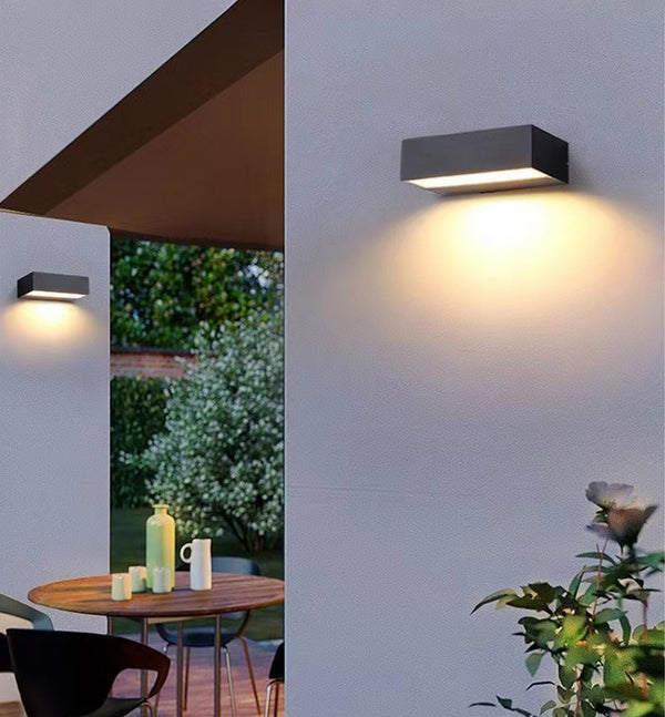 Nordic creative long strip LED outdoor wall light