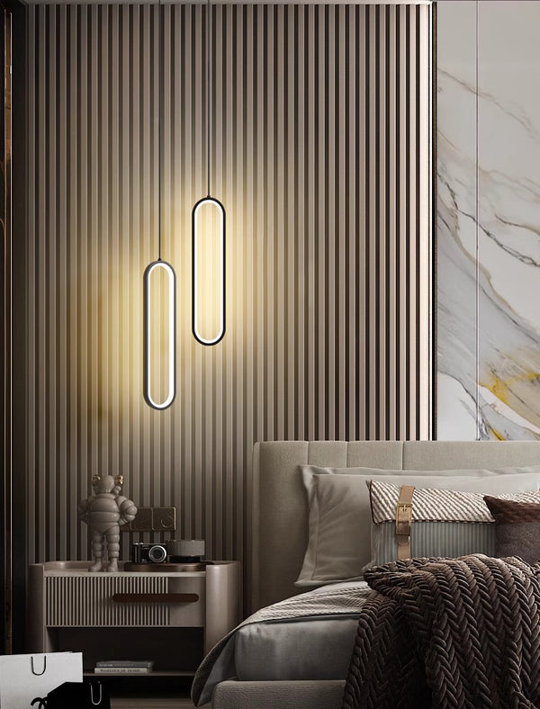Minimalist LED bedroom bedside living room background wall Pendant light