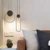 Minimalist LED Line Bedroom Bedside Chandelier