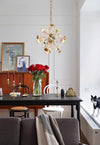 Creative petal dandelion colored crystal chandelier