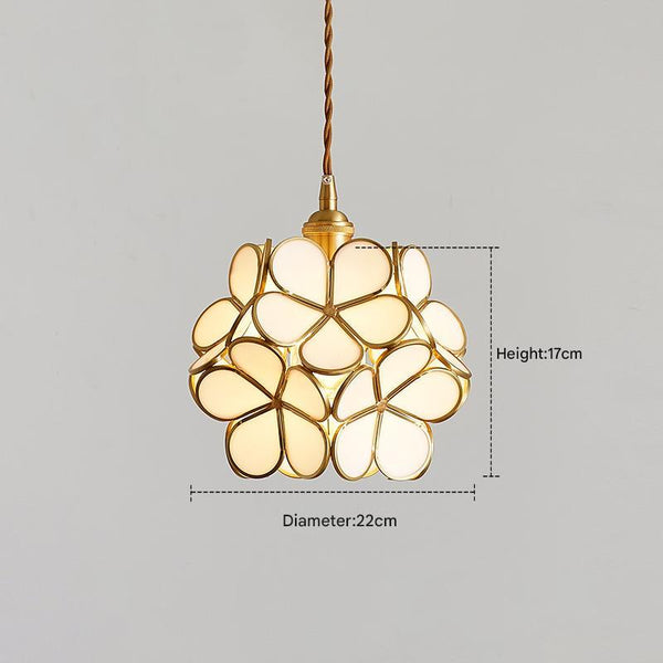 Japanese style glass petal chandelier