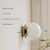 Retro cream style glass ball bedside corridor wall lamp