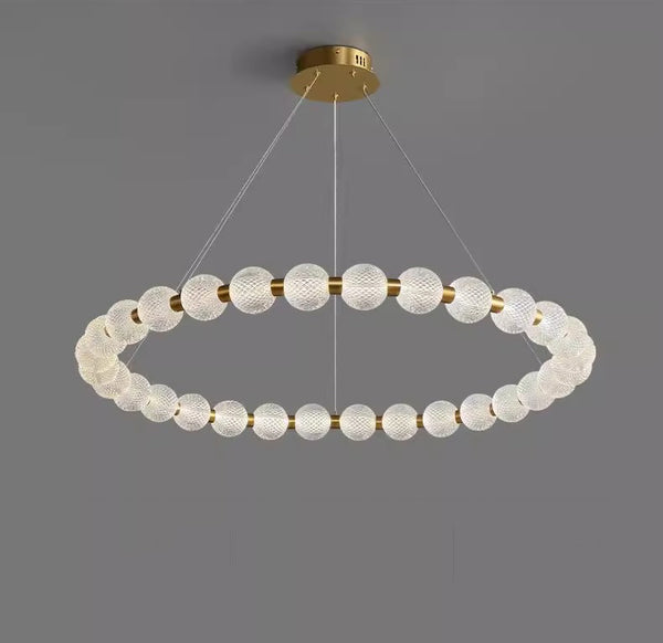All copper LED living room bedroom chandelier