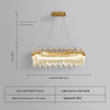 French light luxury LED living room crystal chandelier