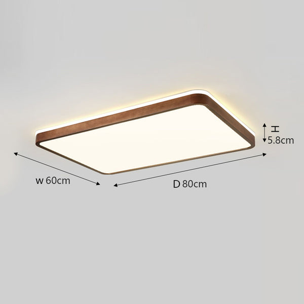 LED solid wood bedroom ceiling lamp