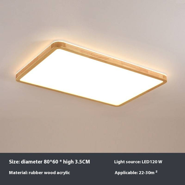 LED solid wood bedroom ceiling lamp